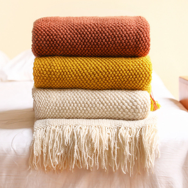 Grid Knitted Blankets