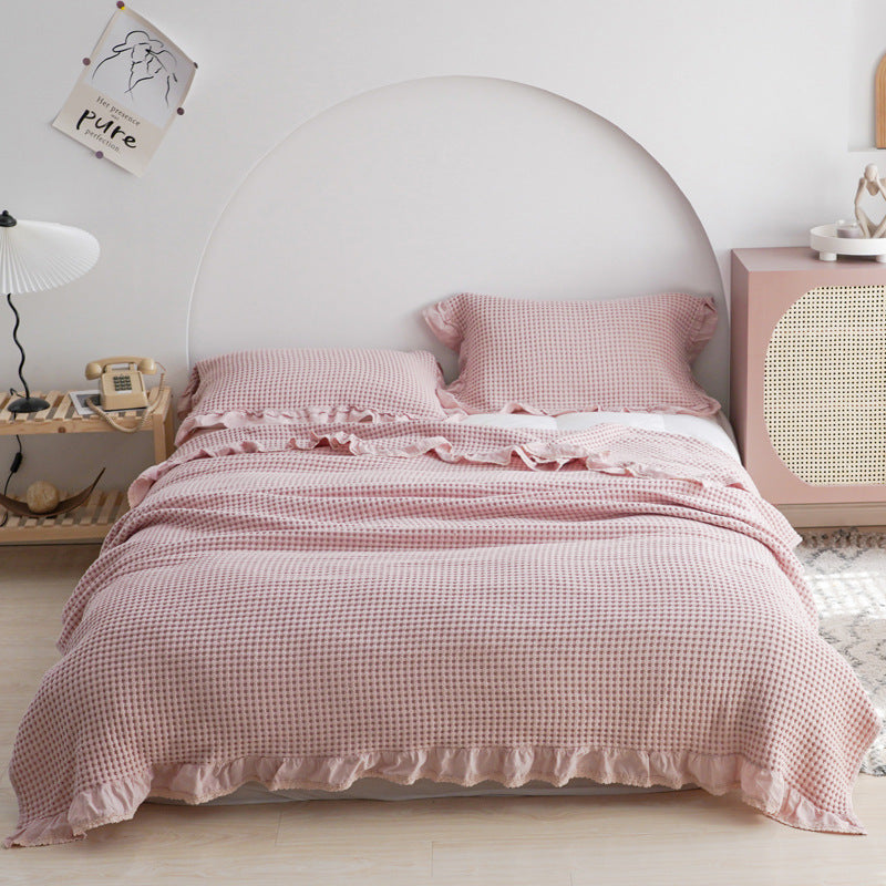 Waffle Plaid Blankets