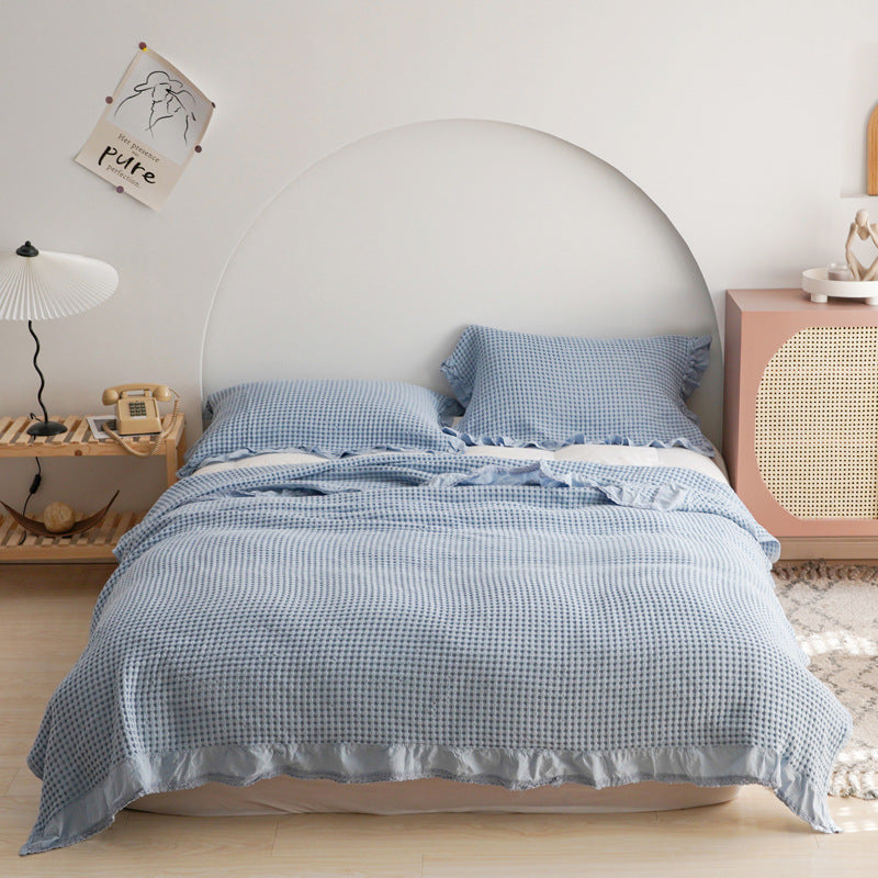 Waffle Plaid Blankets