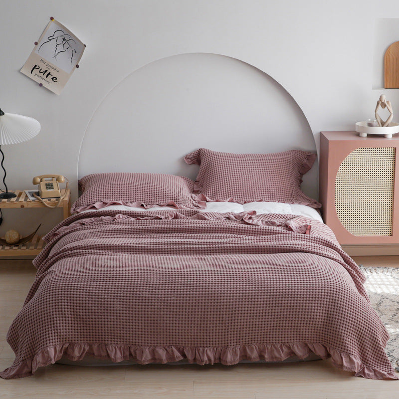 Waffle Plaid Blankets